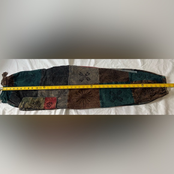 Patchwork Cargo Pants with Tribal Print - Picture 6 of 9